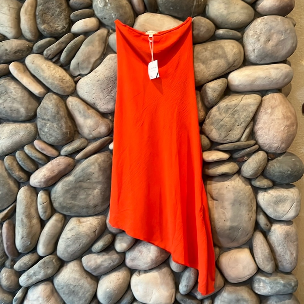 NWT See You Monday - Flawless, Fitted Midi Orange Beach Dress - Size Small